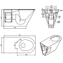 ПУ105 Унитаз подвесной без бака антивандальный для ЛсОВ 