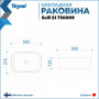 Раковина Teymi Solli 51 artceramic, накладная, белая T50209